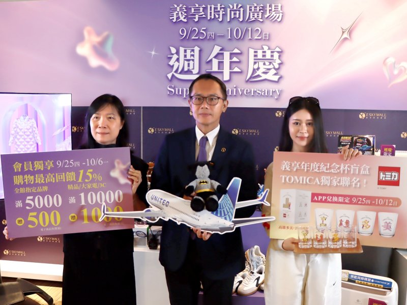 義享時尚廣場週年慶 15%回饋再抽美國雙人來回機票