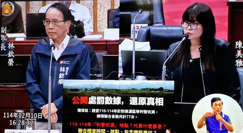 高雄市府面對環境破壞頻提前朝　陳美雅議員痛批：甩鍋成習、治理失能
