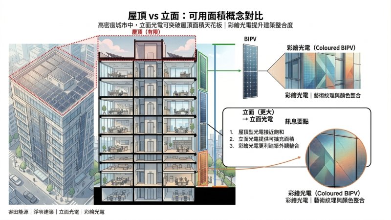 睿田能源以彩繪光電推進立面光電，讓建築外牆成為淨零建築的能源解方