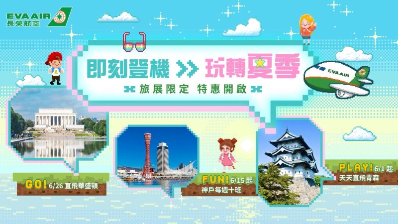 長榮航空2026夏季線上旅展正式開跑 旅遊熱潮來襲 即日起限時17天 精選航線最低3,073元起