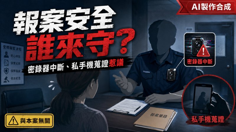 林于凱質疑警政系統密錄器管理失靈　要求高市府檢討公務體系個資保護與權勢性騷防線  