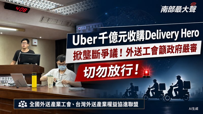 Uber千億元收購Delivery Hero掀壟斷爭議！外送工會籲政府嚴審：切勿放行！