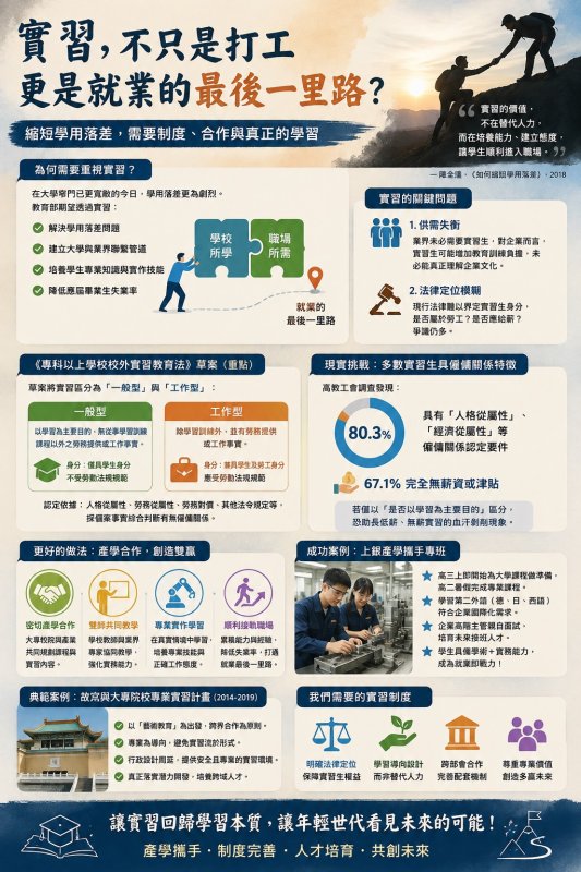 目前教育體系下關於實習的探究 （上）