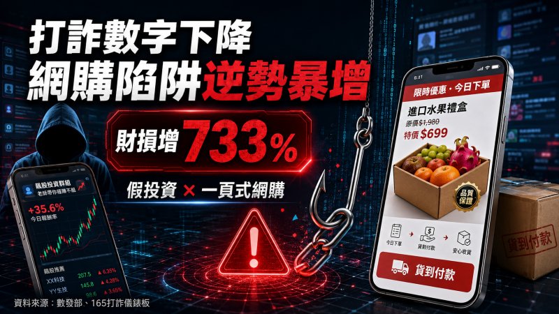打詐數字下降、網購陷阱卻逆勢暴增733%　兩大官方資料揭露詐騙戰場轉向社群日常