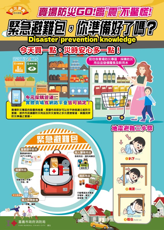 防災日倒數　嘉市消防局攜手大九九打造居家防災專區