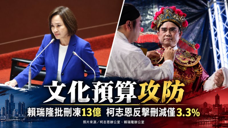 歌仔戲扮相掀文化預算攻防　賴瑞隆批柯志恩刪凍13億　柯反擊：刪減僅3.3％
