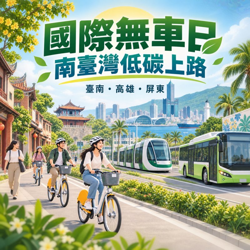 國際無車日南臺灣低碳上路　高雄推限定任務、南高屏串聯公共運輸與YouBike