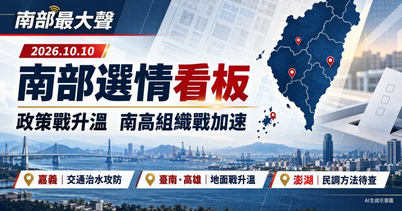 嘉義交通治水政見正面交鋒、南高組織戰升溫　澎湖藍營拋民調引查證疑問