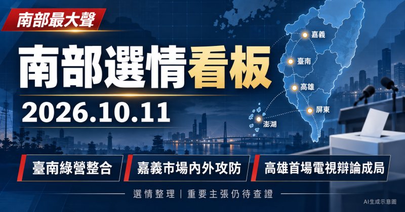 臺南綠營競總大整合、嘉義市場內外激烈交鋒　高雄首場電視辯論成局