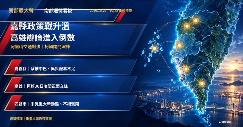 嘉義縣拚阿里山交通與產業配套　高雄柯賴辯論倒數閉門備戰