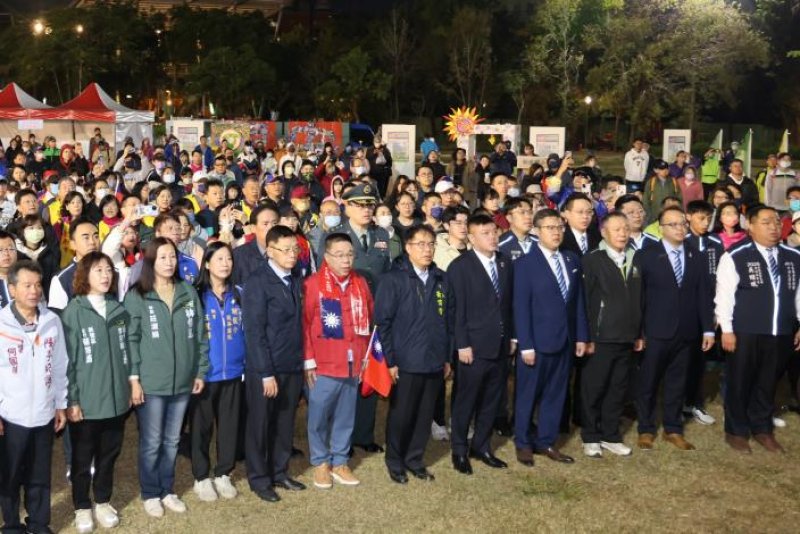 台南市長黃偉哲率市府團隊參加升旗典禮  圖/台南市政府