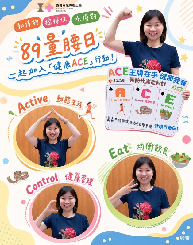 嘉義市廖育瑋局長響應2026年89量腰日-健康ACE生活型態