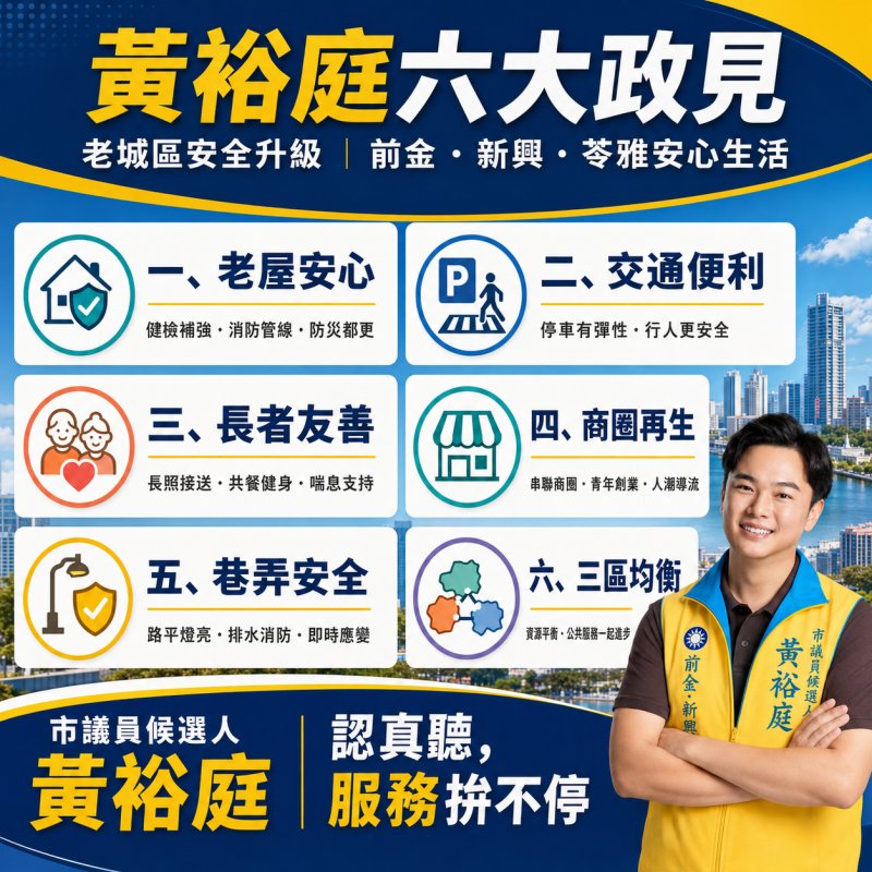 黃裕庭的六大政見 黃裕庭的六大政見