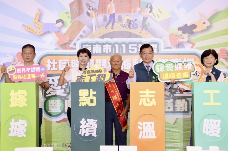 市長黃偉哲表示,台南市已邁入超高齡社會,為讓長者能在熟悉的社區安心生活,市府積極布建419處社區照顧關懷據點 市長黃偉哲表示,台南市已邁入超高齡社會,為讓長者能在熟悉的社區安心生活,市府積極布建419處社區照顧關懷據點