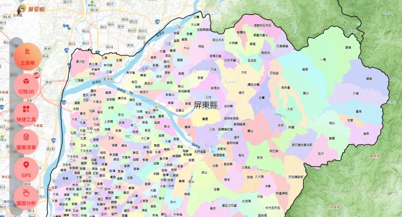 地政處指出，「屏安網」正式上線後，將持續透過地理資訊整合與數位科技應用