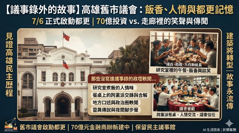 高雄舊市議會都更揭開塵封往事　研究室飄飯香、藥酒送人情，也藏著不能說的故事