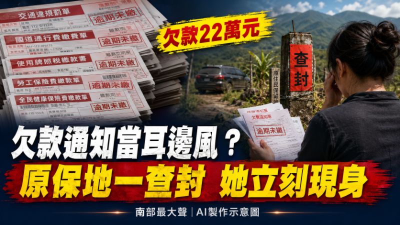 屏東女不理會逾百筆通行費違規罰鍰  得知將查封原住民保留地急現身辦分期
