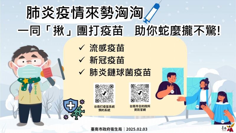 肺炎疫情來勢洶洶，一同「揪」團打疫苗