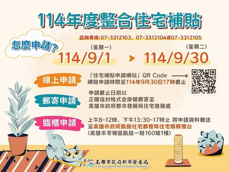 高雄購屋修屋補助開跑！最低利率1.187%　經濟弱勢最划算，9/30截止申請