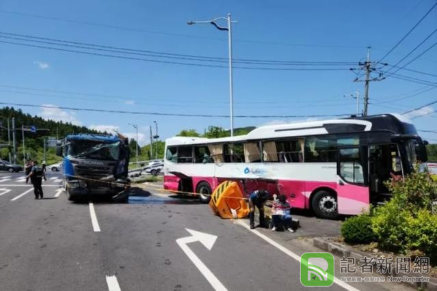 台灣旅行團濟州島旅遊途中發生車禍 34名遊客送醫