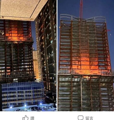 新北板橋新建中大樓傳火警 消防人員灌救中尚無延燒之虞