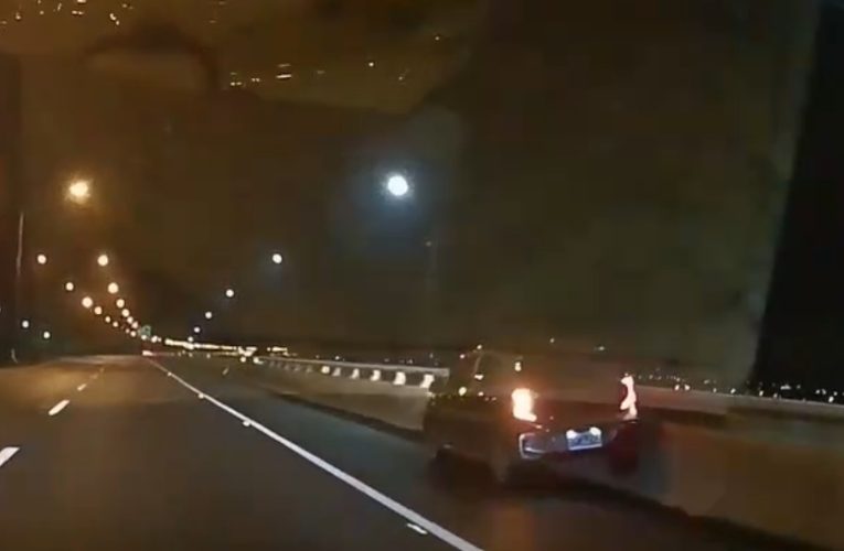 （開車睡著自撞護欄片）行駛國道5途中睡著！　打左轉燈車卻靠右撞護欄